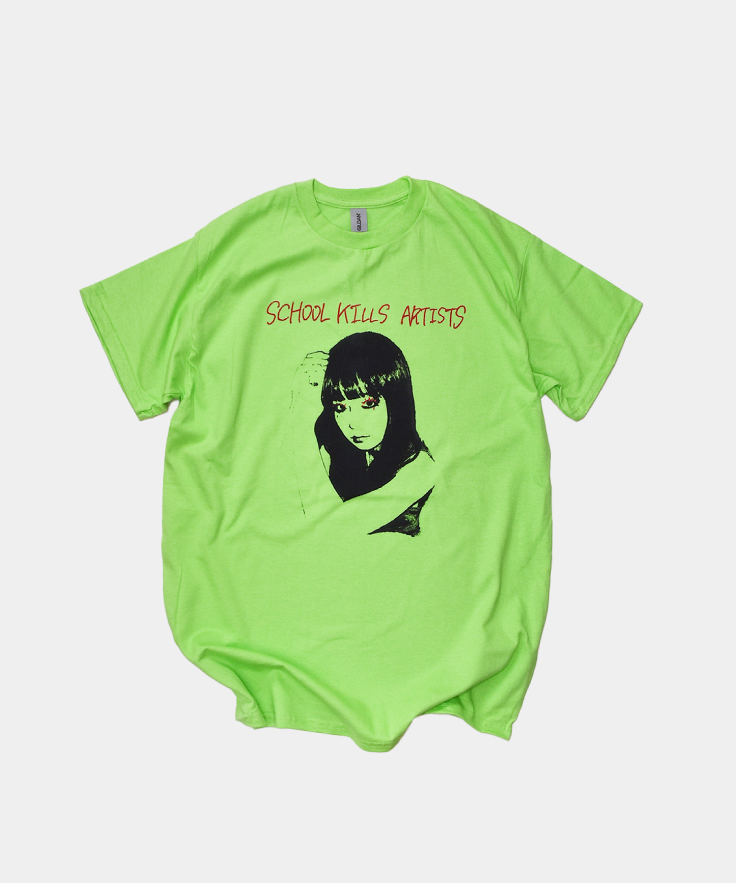 落書きTシャツ　グリーン
